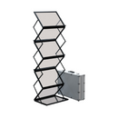 Porte-Brochures Pliable Zigzag Noir