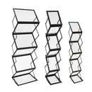 Porte-Brochures Pliable Zigzag Noir