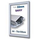 Cadre clic-clac Savvy 32 mm Argenté