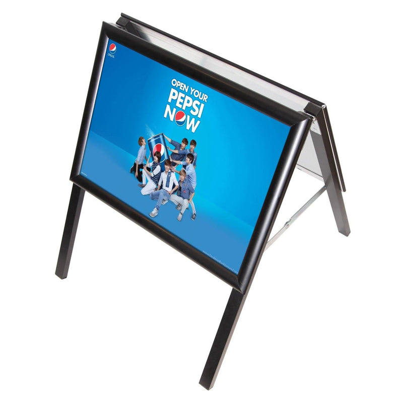 Alu-stoepbord ''mini zwart'' A3 - Displayshop.nl