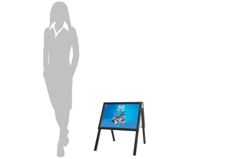 Alu-stoepbord ''mini zwart'' A3 - Displayshop.nl