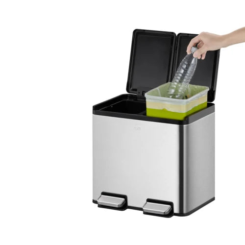 EKO Essential Splitted Recycler Dubbele Pedaalemmer 2 x 10 Liter