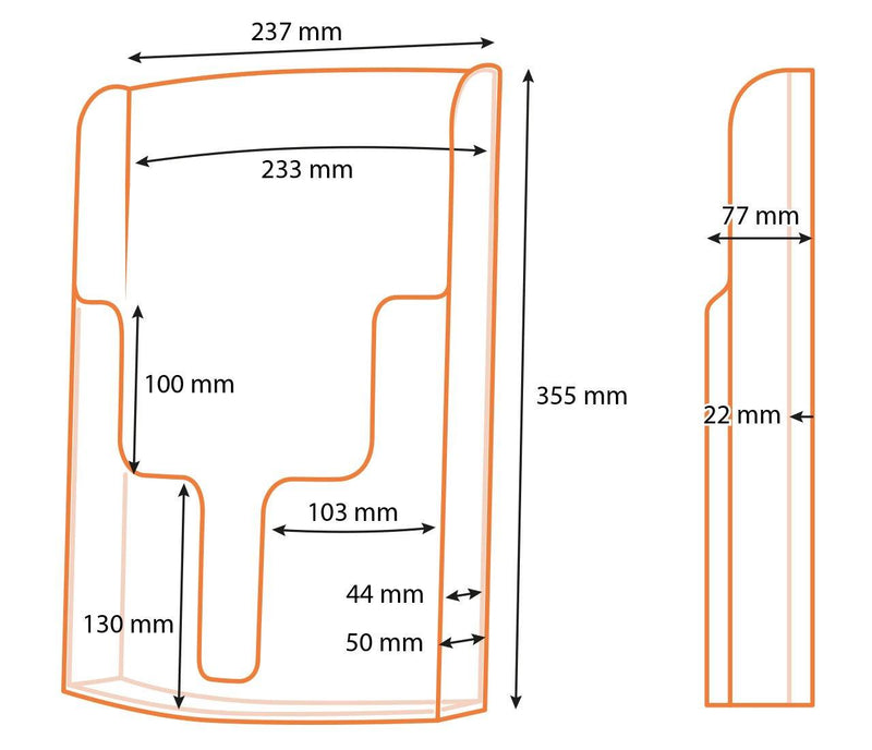 Folderhouder Deluxe A4 opvouwbaar Wit - Displayshop.nl