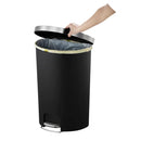 EKO Hana Halfronde Pedaalemmer 55 Liter Zwart