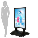 LED Stoepbord A1 Verrijdbaar met Watertank Zwart