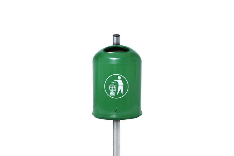 Metalen Buitenafvalbak 45 Liter Groen