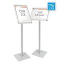 Présentoir sur pied étanche avec cadre à clip A3 pour extérieur