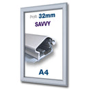 Cadre clic-clac Savvy 32 mm Argenté