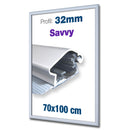 Cadre clic-clac Savvy 32 mm Argenté