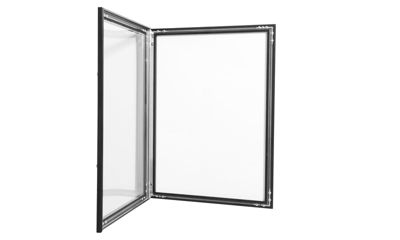 Menukast Buiten Magnetisch 4xA4 Zwart
