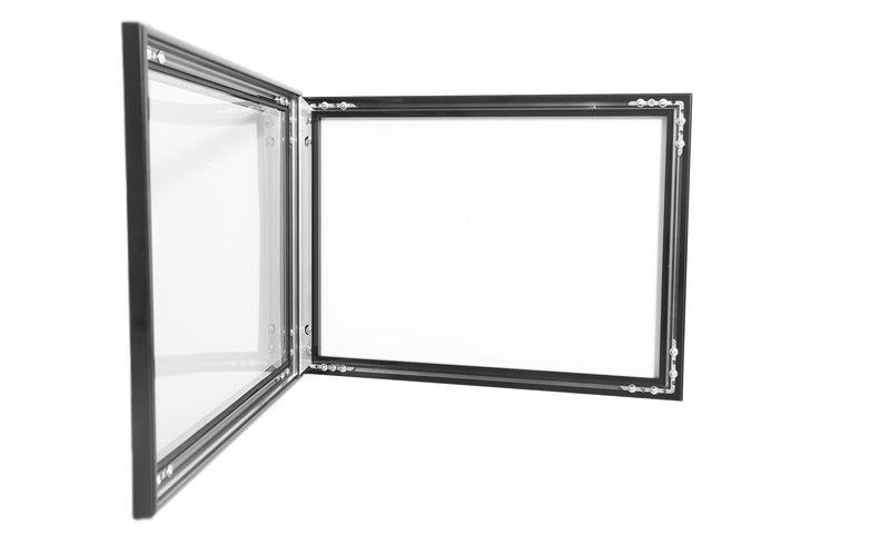 Menukast Buiten Magnetisch 2xA4 Zwart