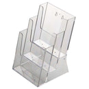 Porte-Brochures en acrylique à 3 compartiments pour table et comptoir