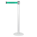Poteau de Séparation avec Bandes Rétractables 300 cm Blanc