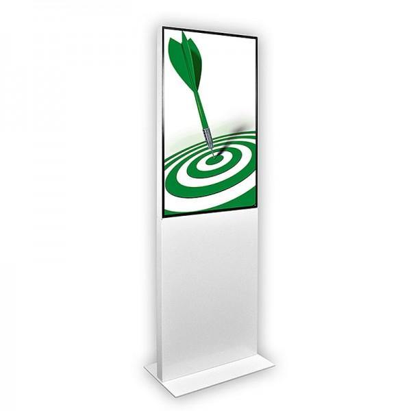 Informatiebord - digitale Totem ‘‘ Modern digital line‘‘ Wit 43inch - Displayshop.nl