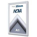 Cadre clic-clac Nova 25mm Argent