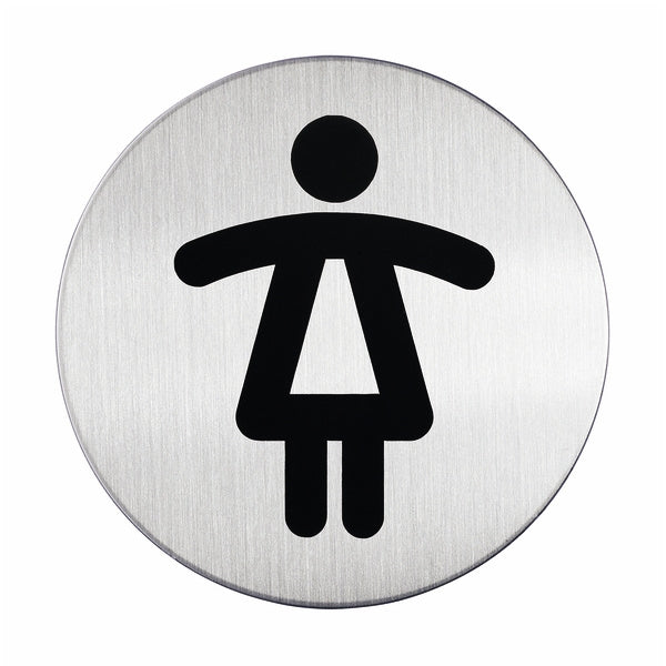 Deurbordje Toilet Dames Rond