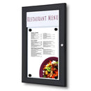 Menukast Buiten met Logo Magnetisch A4 Zwart