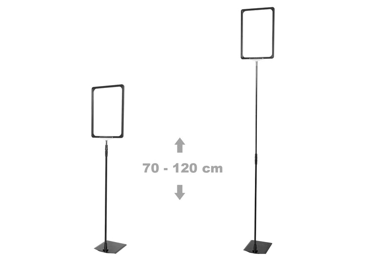 Présentoir pour Affiches XL Réglable Noir