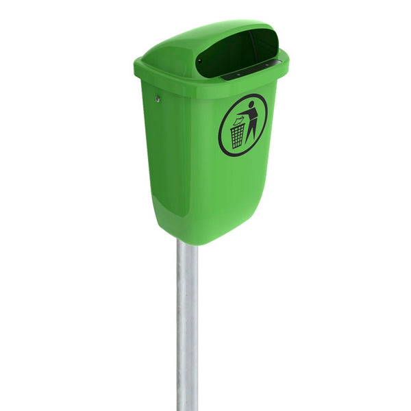 ECO Buitenafvalbak avec Paal 50 Litre Vert