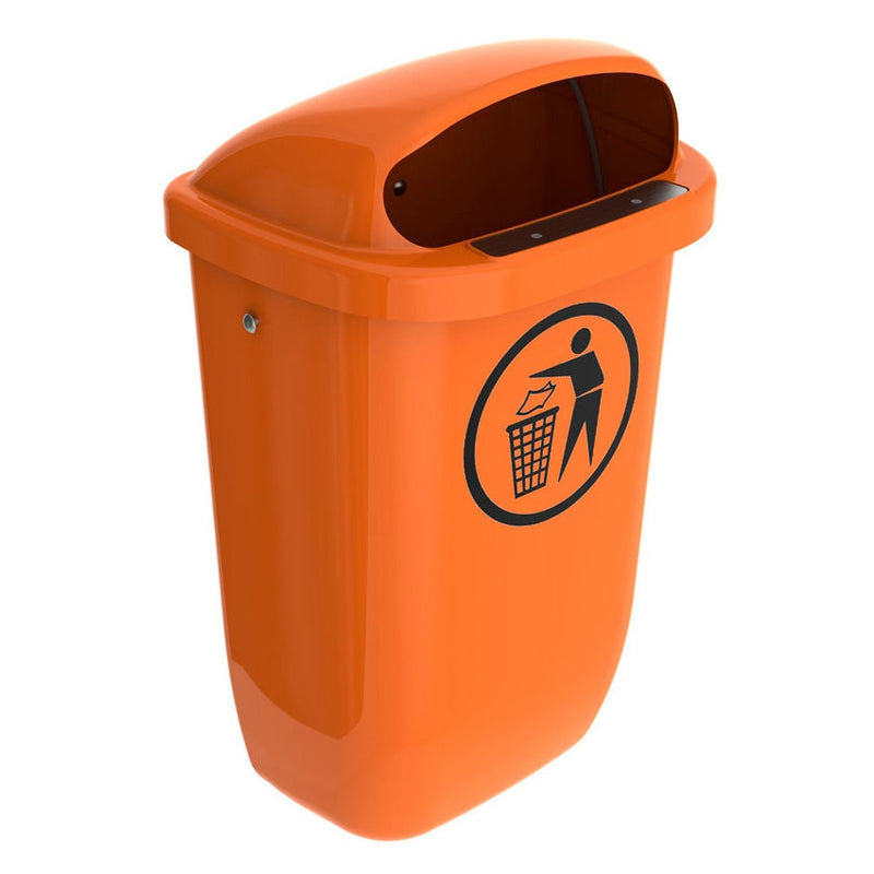 Buitenafvalbak Pro Wand 50 litres Orange