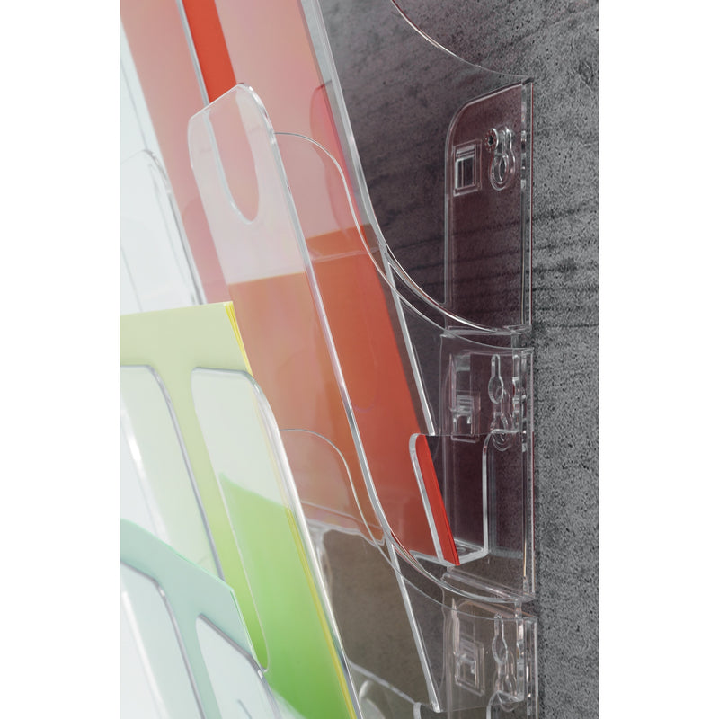 Porte-brochures Mural A4 Modulaire - 6x Horizontal