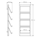 Porte-Brochures Mural A4 en Aluminium - 8x