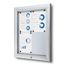 Vitrine Premium avec tableau blanc construit 4xA4 | B1 Marquedeveiliging