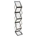 Porte-Brochures Pliable Zigzag Noir